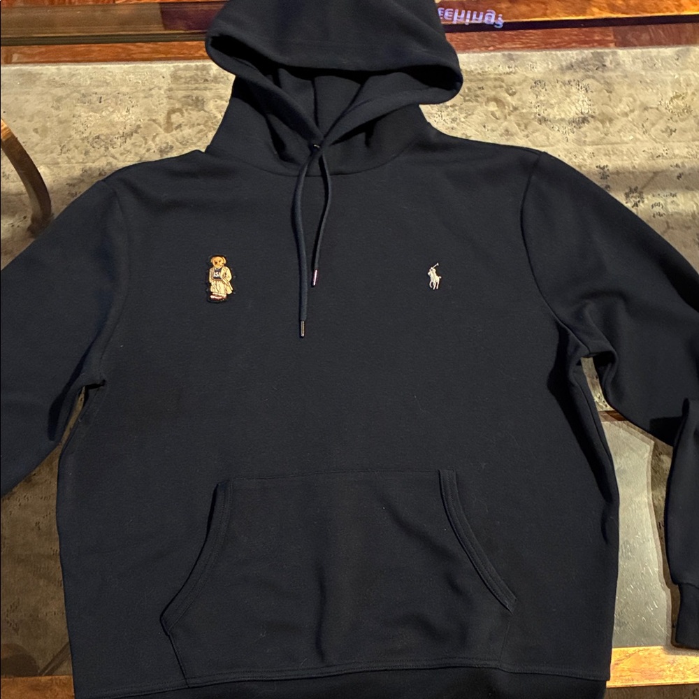 Polo by Ralph Lauren Navy Hoodie with Bear and Logo